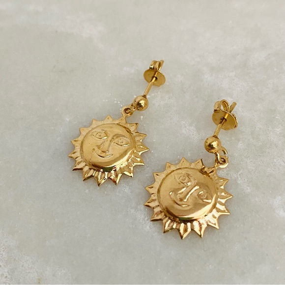 Sun Stud Earrings - Picture 9 of 13